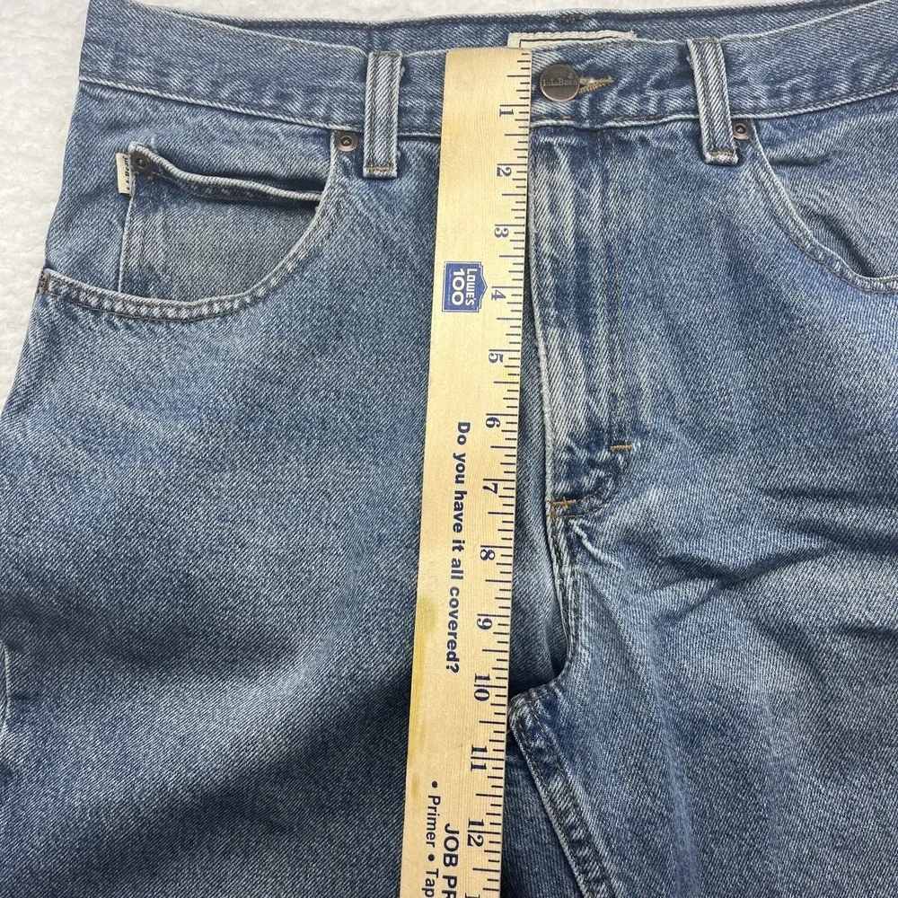 L.L.Bean Jeans Mens 32x29 Blue Classic Fit Straight Leg Denim Cotton 31x27 Chore